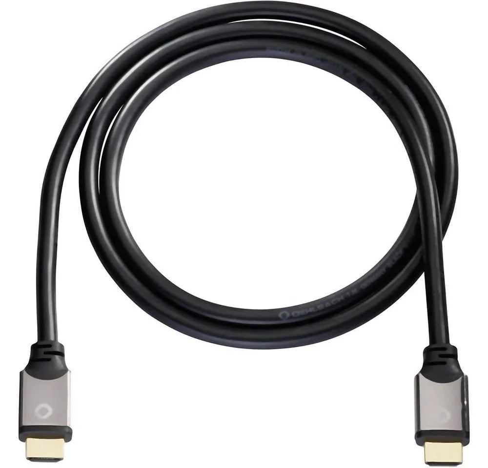 Oehlbach Oehlbach HDMI Anschlusskabel HDMI-A Stecker, HDMI-A Stecker 10.00 m Sc HDMI-Kabel, (10.00 cm) schwarz