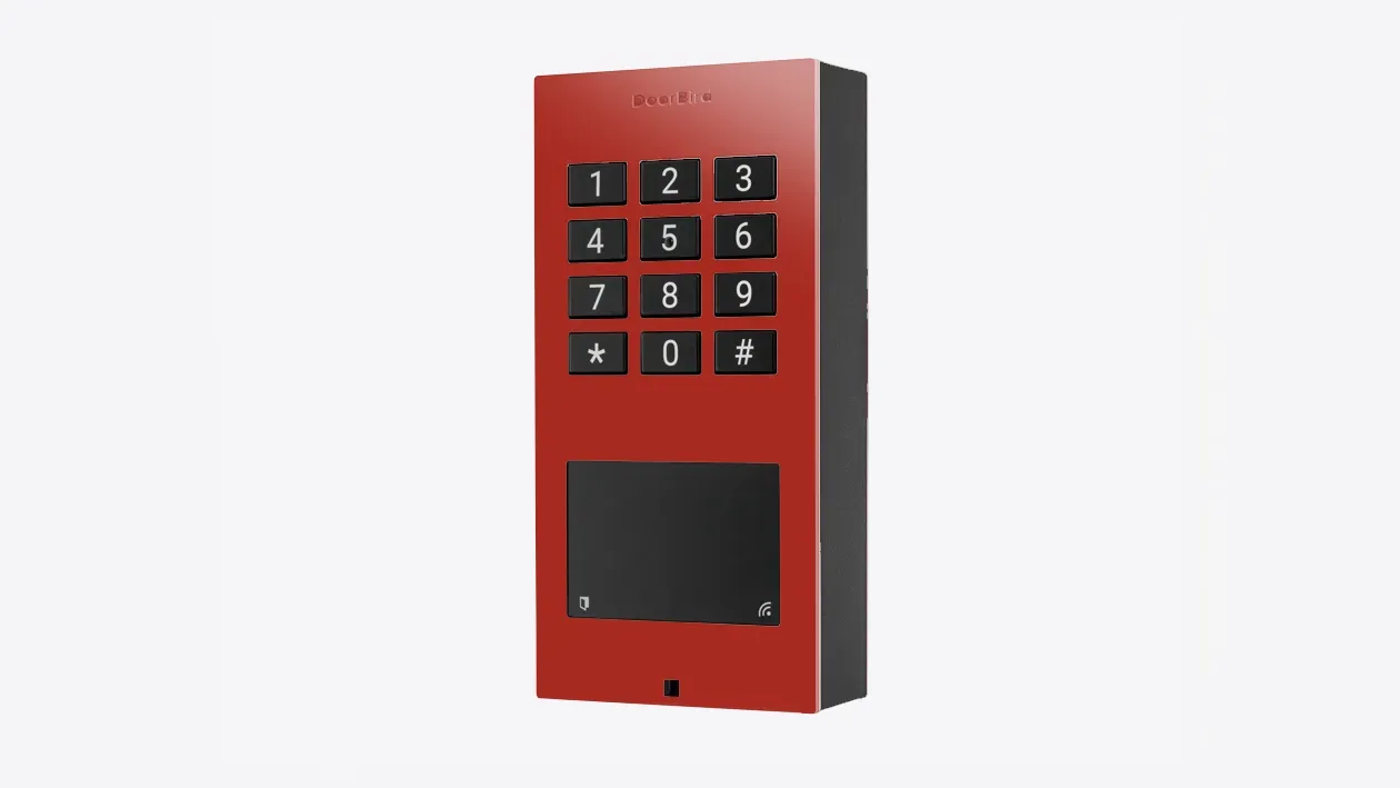 DoorBird A1121 Aufputz IP Zutrittskontrollsystem Feuerrot, Edelstahl, pulverbeschichtet, seidenmatt