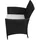 vidaXL Polyrattan Set 7-tlg. schwarz