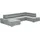 sit&more Wohnlandschaft SIT & MORE "U-Form", grau (hellgrau), B:345cm H:79cm T:213cm, 100% Polyester, Sofas, Wohnlandschaft, mit verstellbaren Kopfteilen, wahlweise mit Bettfunktion