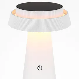GLOBO Solarleuchte Kunststoff H 23 cm inkl. Touchdimmer weiß