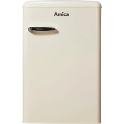 D (A bis G) AMICA Kühlschrank „KSR 361 160“ Kühlschränke Gr. Rechtsanschlag, silberfarben (beige) Kühlschränke mit Gefrierfach