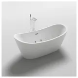 Home Deluxe Ovalo Plus freistehende Whirlpoolbadewanne 90 x 180 cm