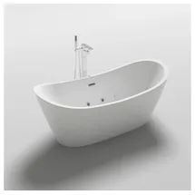 Home Deluxe Ovalo Plus freistehende Whirlpoolbadewanne 90 x 180 cm