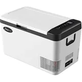 Yolco WX25 Kühlbox Kühlschrank Gefrierbox Mini tragbare Elektrische Kühlbox mit Kompressor 12/24V DC für Auto, LKW, Boot und Steckdose mit USB-Anschluss, -20°C-20°C, White