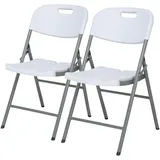 Floordirekt Okinawa Klappstuhl 2er Set 55 x 60 x 90 cm grau