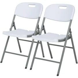 Floordirekt Okinawa Klappstuhl 2er Set 55 x 60 x 90 cm grau