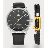 Lacoste LISBON 2070028 Armbanduhr Herrenuhr Set 2-tlg. Lederarmband 42 mm