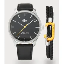 Lacoste LISBON 2070028 Armbanduhr Herrenuhr Set 2-tlg. Lederarmband 42 mm