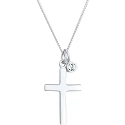 Elli Kreuz Religion Kristalle 925 Silber silberfarben Damen 