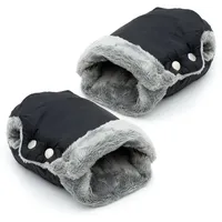 Intirilife Handwärmer Handschuhe Universal Fleece für Buggy Kinderwagen in