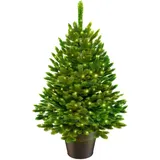 artitree Künstlicher Weihnachtsbaum Nordfichte im Topf LED 40 cm