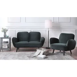 Atlantic Home Collection 2-Sitzer Sofa, Samt, grün