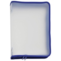 FolderSys Reißverschlussbeutel transparent/blau 0,5 mm, 1 St.