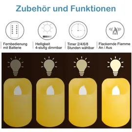 monzana LED Kerzen 10 St. weiß