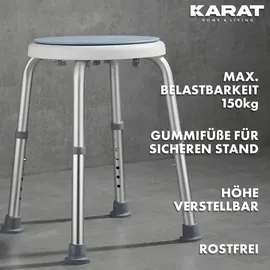 Karat Duschhocker Peter 360° drehbar höhenverstellbar blau