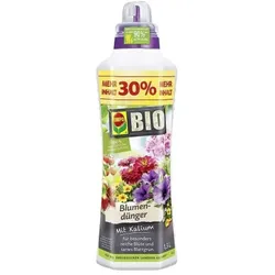 COMPO BIO Blumendünger, Dünger für alle Zimmerpflanzen und Terrassenpflanzen, 1,3 Liter, 20822