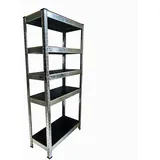 ProLiving Schwerlastregal Steckregal Metallregal Werkstattregal Kellerregal schwarz Verschiedene Größen 875kg belastbar verzinkt (144x70x30 cm)
