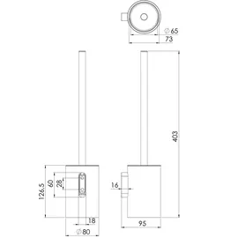 Steinberg WC-Bürstengarnitur 480 Mattschwarz
