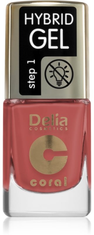 Delia Cosmetics Coral Hybrid Gel Gel-Lack für Fingernägel - keine UV/LED Lampe erforderlich Farbton 122 11 ml