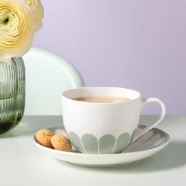 Villeroy & Boch Fleur Vert Kaffeetasse mit Untertasse 0,16 l Grün