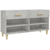 VidaXL Schuhschrank Betongrau 102x35x55 cm Holzwerkstoff