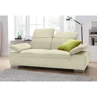 2-Sitzer DOMO COLLECTION "Milan inklusive komfortablen Federkern für mehr Sitzkomfort", beige, B:195cm H:77cm T:93cm, Luxus-Microfaser (100% Polyester);Kunstleder SOFTLUX;Luxus-Microfaser ALTARA NUBUCK (100% Polyester), Sofas, mit Rückenverstellung