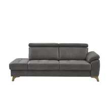 meinSofa Recamiére Chloris ¦ grau ¦ Maße (cm): B: 221 H: 107 T: 102.0