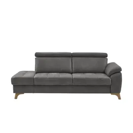 meinSofa Recamiére Chloris ¦ grau ¦ Maße (cm): B: 221 H: 107 T: 102.0