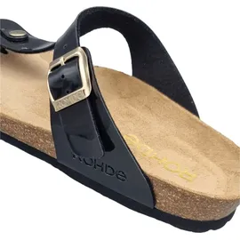 ROHDE Zehentrenner Pantolette Metallic-Optik Alba 5600, Größe:38 EU,
