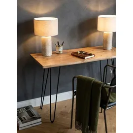 KADIMA DESIGN Schreibtisch / Massivholz/Metall, 150x36x75 cm Baumkante, Haarnadelbeine