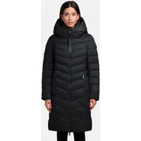 khujo Damen, langer Wintermantel mit Kapuze Odana3-YM Port Blue Gr. XL - XL