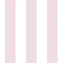 Profhome Kinder Tapete Vliestapete 53 cm x 10 m 5,33 m2 Rosa/Weiß 381482