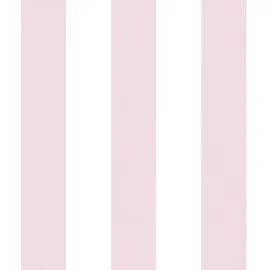 Profhome Kinder Tapete Vliestapete 53 cm x 10 m 5,33 m2 Rosa/Weiß 381482