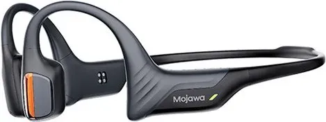 Mojawa Purra Run Bone Conduction Sport Headphones, Open-Ear Bluetooth Headphones with Mic, IP67 Waterproof, Deep Bass, Voice Control, Secure Fit for Running, Cycling, and Workouts (Black)