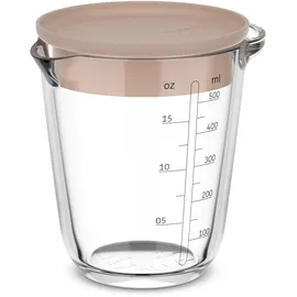 Mepal Messbecher Chef it Glas mit Deckel chalk