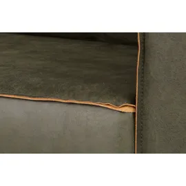 Woood Couch Leder 3-Sitzer Grün