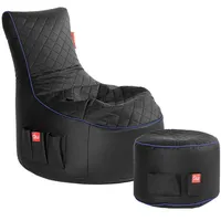 GAMEWAREZ Gaming Sitzsack Bundle Classic - Arctic Hurricane (Schwarz/Blau)