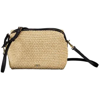 ABRO Umhängetasche Maglia Raffia Kaia S Natural Black Damen