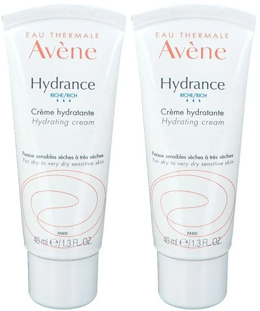 Avène Hydrance rijk | Gevoelige droge tot zeer droge huid 2x40 ml Crème