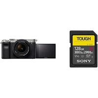Sony Alpha 7C Spiegellose Vollformat-Digitalkamera inkl. SEL2860 (24,2 MP, 7,5cm (3 Zoll) Touch-Display, Echtzeit-AF) - Silber/Schwarz + Speicherkarte