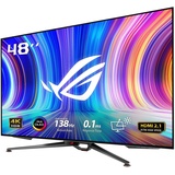 ASUS ROG Swift OLED PG48UQ - 47,5 Zoll 4K UHD Gaming Monitor - 138 Hz, 0.1ms GtG, G-Sync, 10-bit, HDR 10 - Stativ Sockel, smarte Kühlung, 16:9, 3840x2160, DP 1.4 DSC, HDMI 2.1, USB-Hub