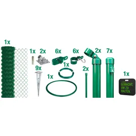 GAH Alberts Alberts Maschendrahtzaun, mit Bodenhülsen grün, 1750/15 - Kniekissen