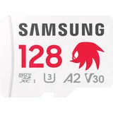 Samsung Sonic the Hedgehog(TM) microSD-Karte + SD-Adapter, Speicherkarte mit 128 GB, UHS-I U3, Full HD & 4K UHD, 180 MB/s Lesen, 130 MB/s Schreiben, Datenspeicher für Handheld-Konsolen, MB-MD128SA/LC1