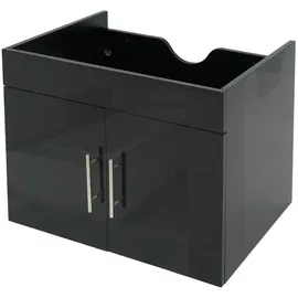 MCW Waschbeckenunterschrank, Schwarz, Holzwerkstoff, 59x48x46 cm, Badezimmer, Badezimmerschränke, Waschbeckenunterschränke