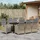 vidaXL Garten Essgruppe 9-tlg. Beige