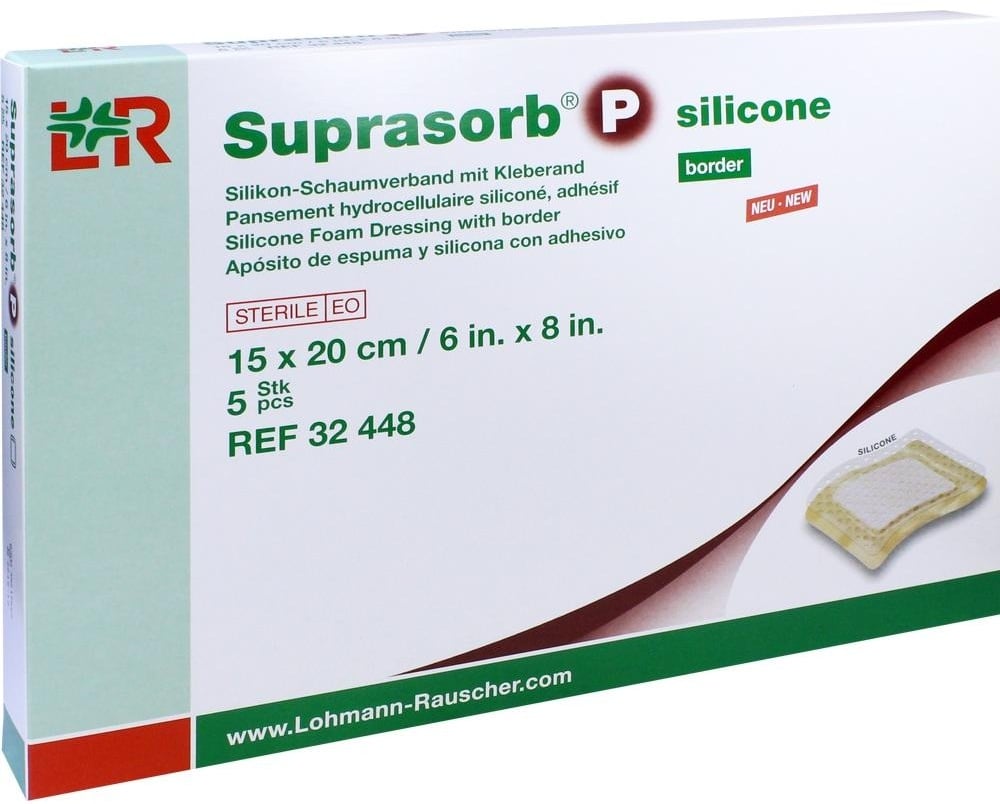 SUPRASORB P silicone Schaumverb.border 15x20 cm