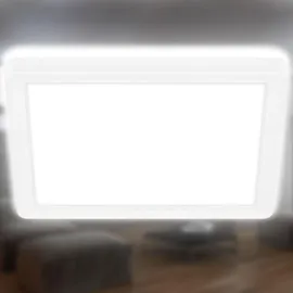 B.K.Licht Briloner Slim Case LED Deckenlampe, Indirektes Licht, Neutralweißes Licht, Weiß, 19 x 19 x 3 cm