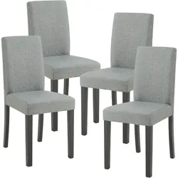 Esszimmerstuhl Hamburg 4er Set Textil Hellgrau