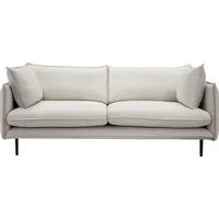 3-Sitzer INOSIGN "Somba", beige (natur), B:220cm H:88cm T:103cm, Struktur fein (100% Polyester), Filzoptik (100% Polester), Sofas, mit dickem Keder und eleganter Optik